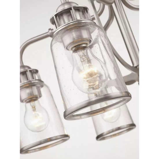 Coupon ⭐ Livex Lawrenceville 5-Light Dinette Chandelier Antique Brass 🥰 - Image 7