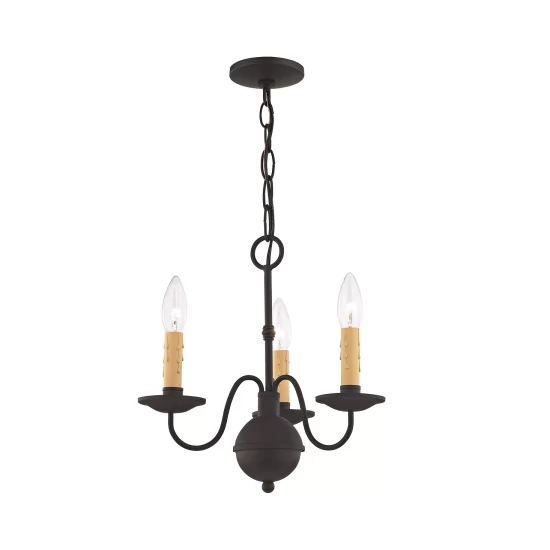 Budget ๐ฏ Livex Heritage 3-Light Mini Chandelier Black โญ - Image 4