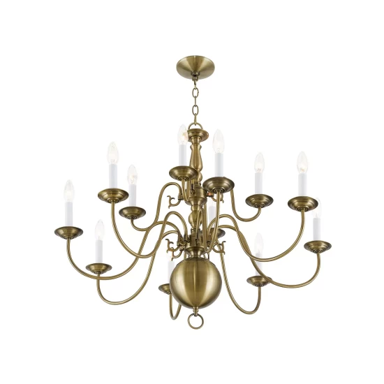 Coupon 🥰 Livex Livingston 4-Light Convertible Pendant/Ceiling Mount Polished Brass 🔥 - Image 8