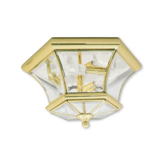 Buy ❤️ Livex Monterey 3-Light Ceiling Mount Polished Brass 🥰 - Image 9