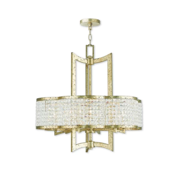 Coupon ⭐ Livex Lawrenceville 5-Light Dinette Chandelier Antique Brass 🥰 - Image 3