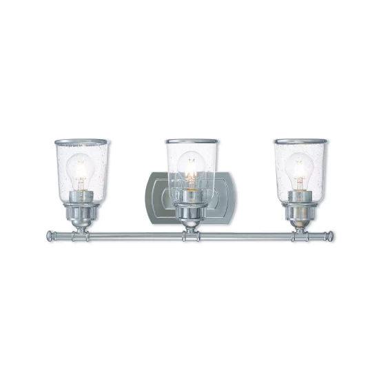 Brand new ๐งจ Livex Lawrenceville 3-Light Bath Vanity Fixture Polished Chrome ๐ - Image 2