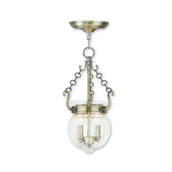 Brand new โค๏ธ Livex CLOSEOUT! Everett 2-Light Pendant Antique Brass ๐งจ