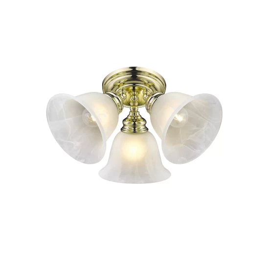 New ๐งจ Livex Essex 3-Light Ceiling Mount Antique Brass ๐ - Image 9