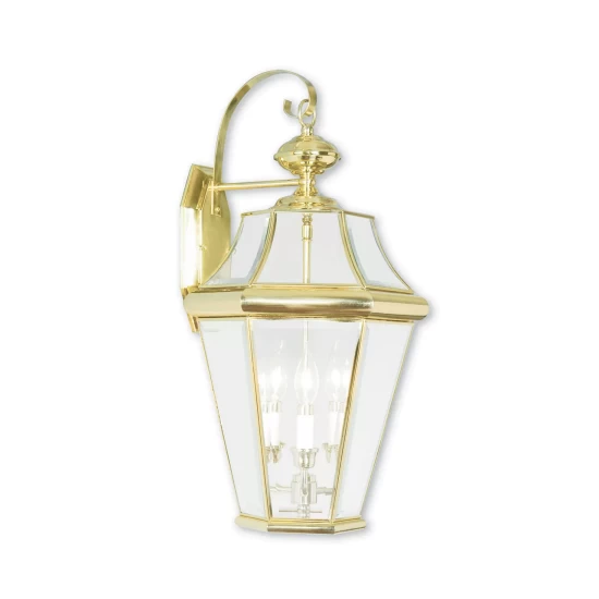 Cheap 🎁 Livex CLOSEOUT! Georgetown 3-Light Outdoor Wall Lantern Black 🔥 - Image 3