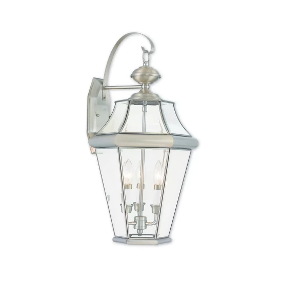 Cheap 🎁 Livex CLOSEOUT! Georgetown 3-Light Outdoor Wall Lantern Black 🔥 - Image 6