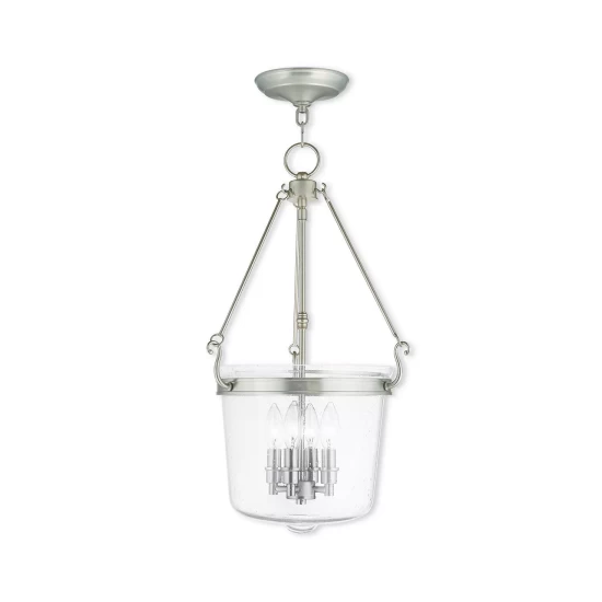 Hot Sale ๐ Livex CLOSEOUT! Winchester 4-Light Pendant Brushed Nickel ๐ - Image 3