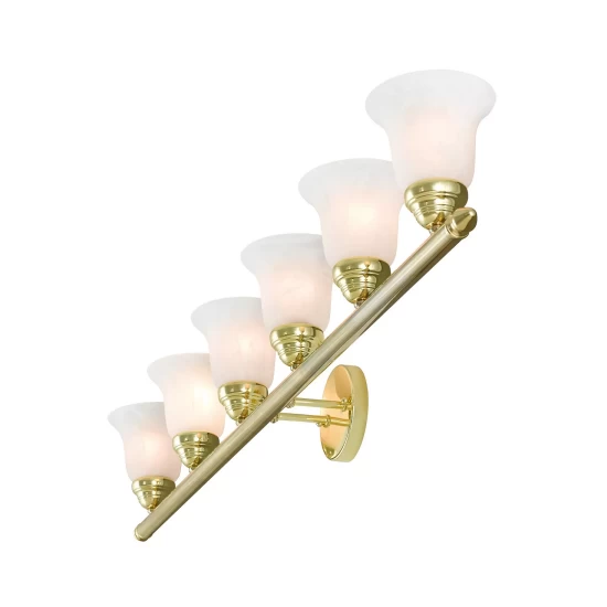 Brand new ✔️ Livex Neptune 6-Light Bath Vanity Fixture Polished Brass 👍 - Image 6