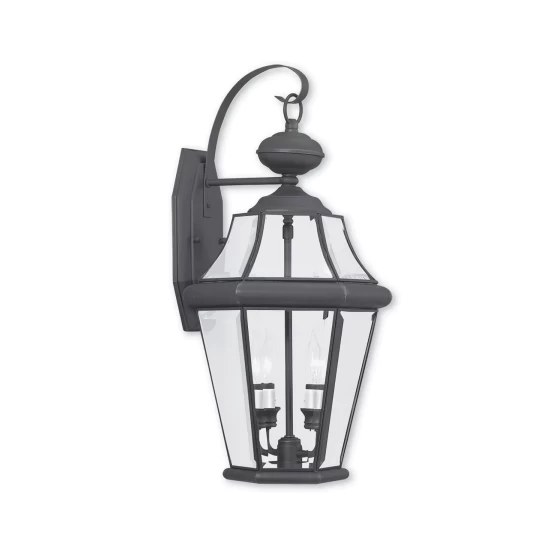 Buy ๐ Livex CLOSEOUT! Georgetown 2-Light Outdoor Wall Lantern Antique Brass ๐ - Image 5