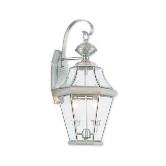 Buy ๐ Livex CLOSEOUT! Georgetown 2-Light Outdoor Wall Lantern Antique Brass ๐ - Image 7