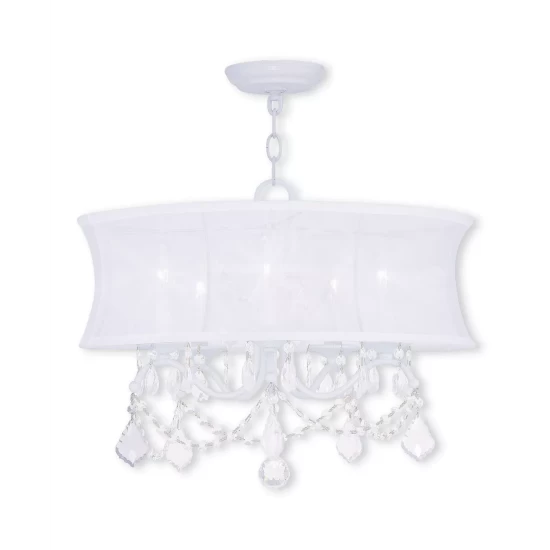 Best reviews of β Livex Newcastle 5-Light Chandelier White π₯ - Image 2