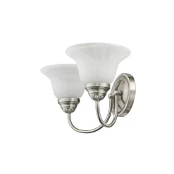 New ❤️ Livex French Regency 3-Light Bath Vanity Fixture Brushed Nickel 🎁