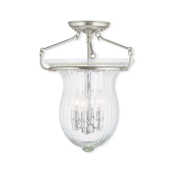 New โค๏ธ Livex French Regency 3-Light Bath Vanity Fixture Brushed Nickel ๐ - Image 7