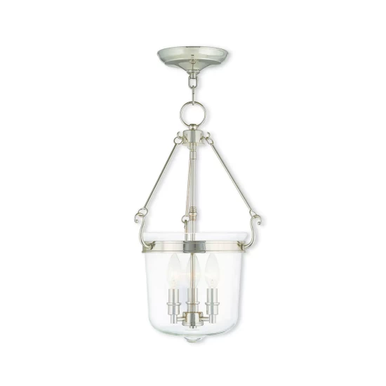 Budget βοΈ Livex Berwick 3-Light Ceiling Mount Brushed Nickel βοΈ