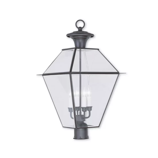Cheap π€© Livex Westover 4-Light Outdoor Post Lantern Bronze 𧨠- Image 2