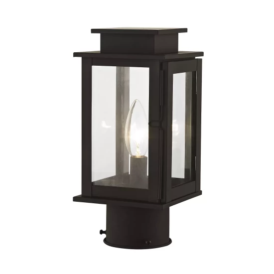 Buy 🌟 Livex Princeton 1-Light Outdoor Post Lantern Black 👍 - Image 4