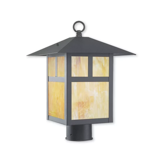 Best Sale 🎁 Livex Montclair Mission 1-Light 18 Outdoor Post Lantern Bronze 👍 - Image 2