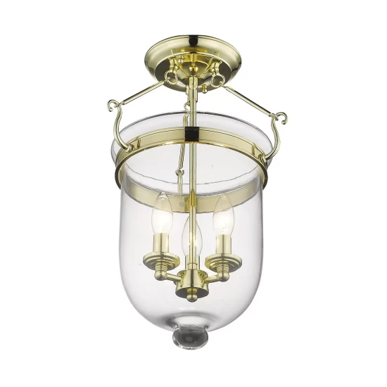 Promo ๐ Livex Jefferson 3-Light 17 Ceiling Mount Black ๐ - Image 9