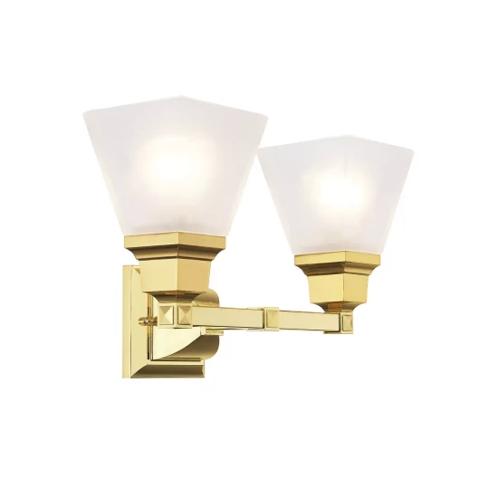 Cheapest 🔥 Livex Mission 2-Light Bath Vanity Fixture Antique Brass 👏 - Image 6