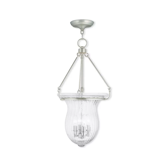 Budget โจ Livex CLOSEOUT! Andover 4-Light Pendant Brushed Nickel ๐ - Image 4