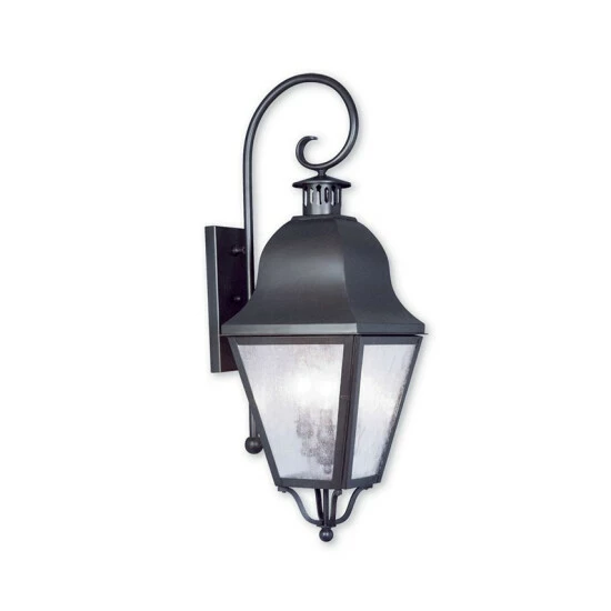 Outlet ๐ฅฐ Livex Amwell 3-Light Outdoor Wall Lantern Charcoal ๐