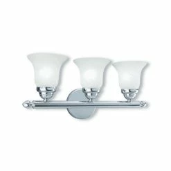 Best Pirce 👏 Livex Neptune 3-Light Bath Vanity Fixture Brushed Nickel 😍