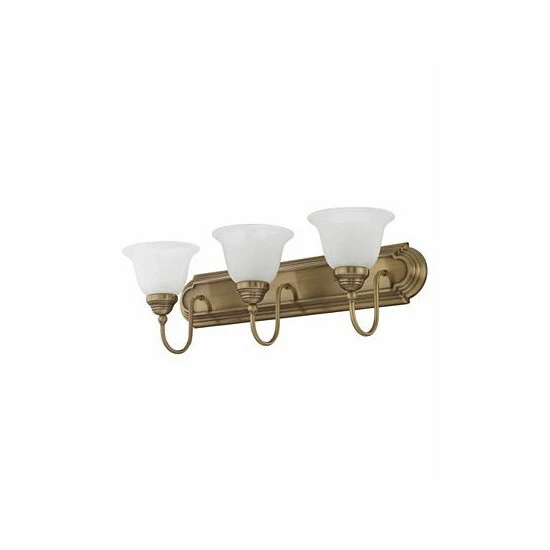 Coupon ๐ Livex CLOSEOUT! Belmont 3-Light Bath Vanity Fixture Antique Brass โ๏ธ - Image 2