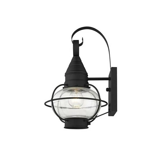Flash Sale ๐ Livex CLOSEOUT! Newburyport 1-Light 14.75 Wall Lantern Black ๐ - Image 2