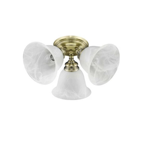 New ๐งจ Livex Essex 3-Light Ceiling Mount Antique Brass ๐