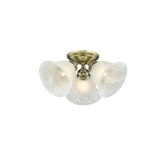 New ๐งจ Livex Essex 3-Light Ceiling Mount Antique Brass ๐ - Image 2