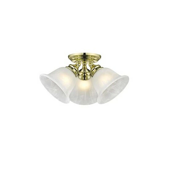 New ๐งจ Livex Essex 3-Light Ceiling Mount Antique Brass ๐ - Image 6