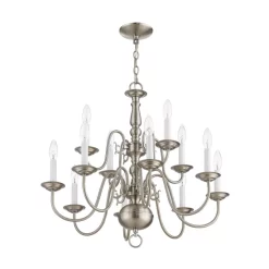 Hot Sale 😀 Livex Wesley 2-Light Large Ceiling Mount Bronze 👏