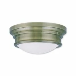 Promo ๐คฉ Livex Astor 3-Light Ceiling Mount Antique Brass โจ