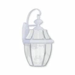 Best Pirce ๐งจ Livex Monterey 3-Light Outdoor Wall Lantern White ๐