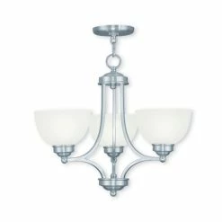 Best Sale ✨ Livex Somerset 3-Light Chandelier Brushed Nickel 👍