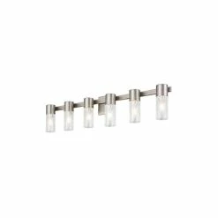 Deals 💯 Livex Midtown 6-Light Bath Vanity Fixture Brushed Nickel 🛒