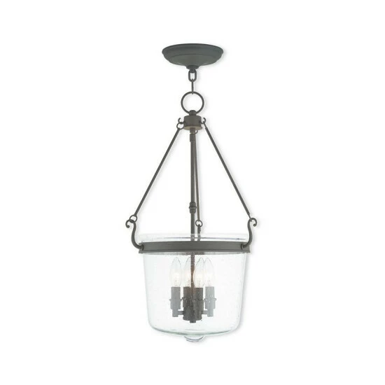 Hot Sale ๐ Livex CLOSEOUT! Winchester 4-Light Pendant Brushed Nickel ๐