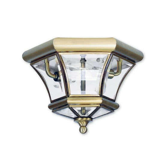 Cheapest โญ Livex Monterey 2-Light Ceiling Mount Polished Brass ๐