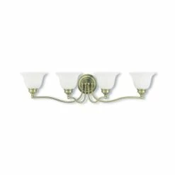Buy ❤️ Livex Essex 4-Light Bath Vanity Fixture Antique Brass 🎉
