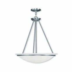 Cheap 🔔 Livex Newburgh 3-Light Pendant Brushed Nickel 👍