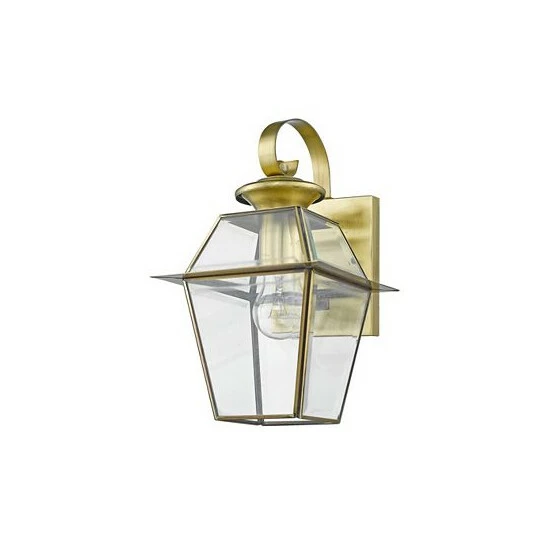 Budget 🛒 Livex Westover 1-Light Outdoor Wall Lantern Brushed Nickel 🌟 - Image 2