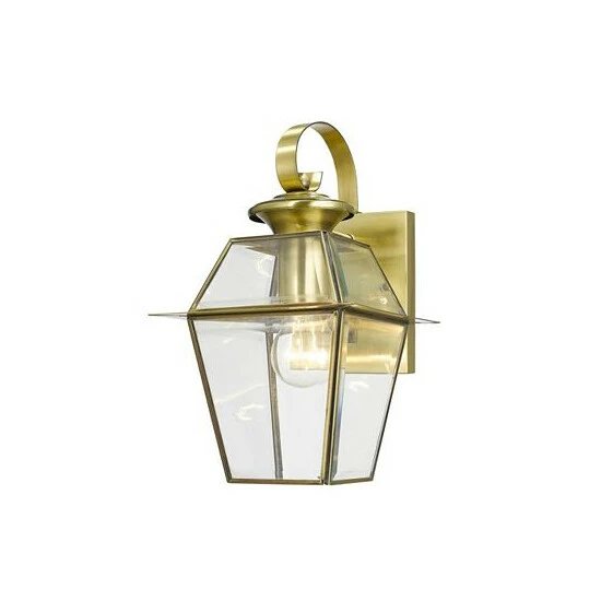 Budget 🛒 Livex Westover 1-Light Outdoor Wall Lantern Brushed Nickel 🌟 - Image 3