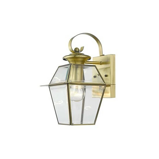 Budget 🛒 Livex Westover 1-Light Outdoor Wall Lantern Brushed Nickel 🌟 - Image 5