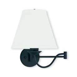 Best Pirce 🔔 Livex Ridgedale 1-Light Swing Arm Wall Lamp Black 🌟