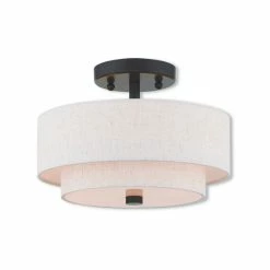 Best reviews of โจ Livex Claremont 2-Light Small Ceiling Mount English Bronze ๐ฅฐ