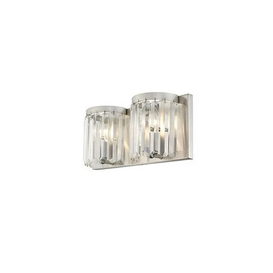 Outlet 👏 Livex Ashton 2-Light Bath Vanity Fixture Brushed Nickel 🔥 - Image 2