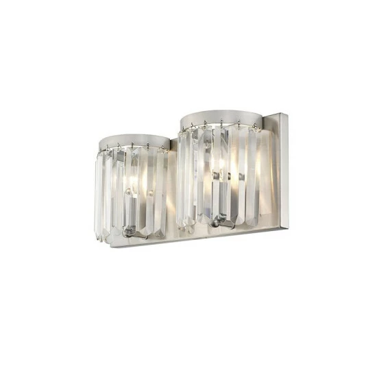 Outlet 👏 Livex Ashton 2-Light Bath Vanity Fixture Brushed Nickel 🔥 - Image 5