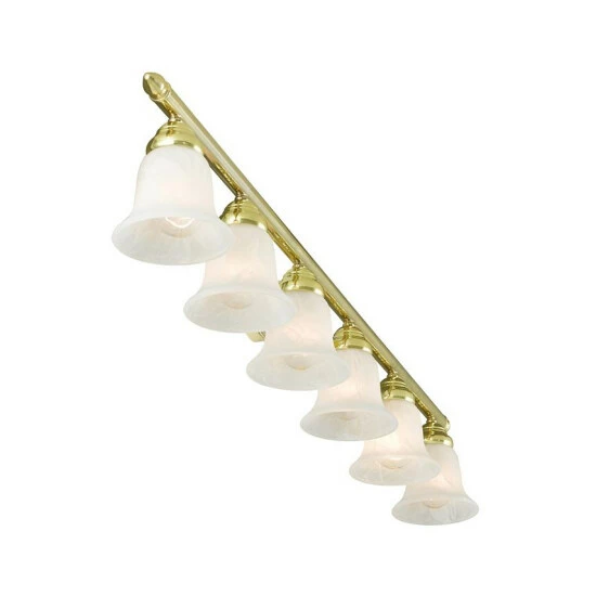 Brand new ✔️ Livex Neptune 6-Light Bath Vanity Fixture Polished Brass 👍 - Image 4