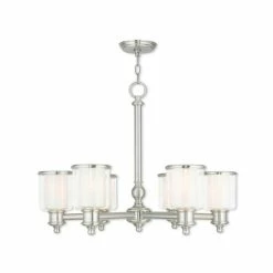Coupon 🔥 Livex Middlebush 6-Light Chandelier Brushed Nickel ✔️