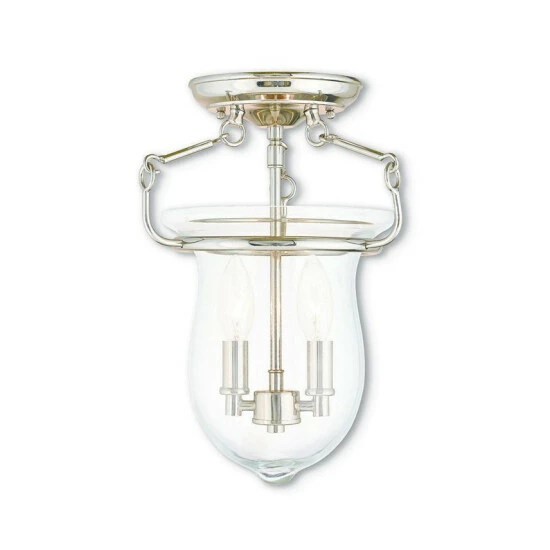 Best reviews of ๐ Livex CLOSEOUT! Canterbury 2-Light Ceiling Mount Polished Nickel โ๏ธ